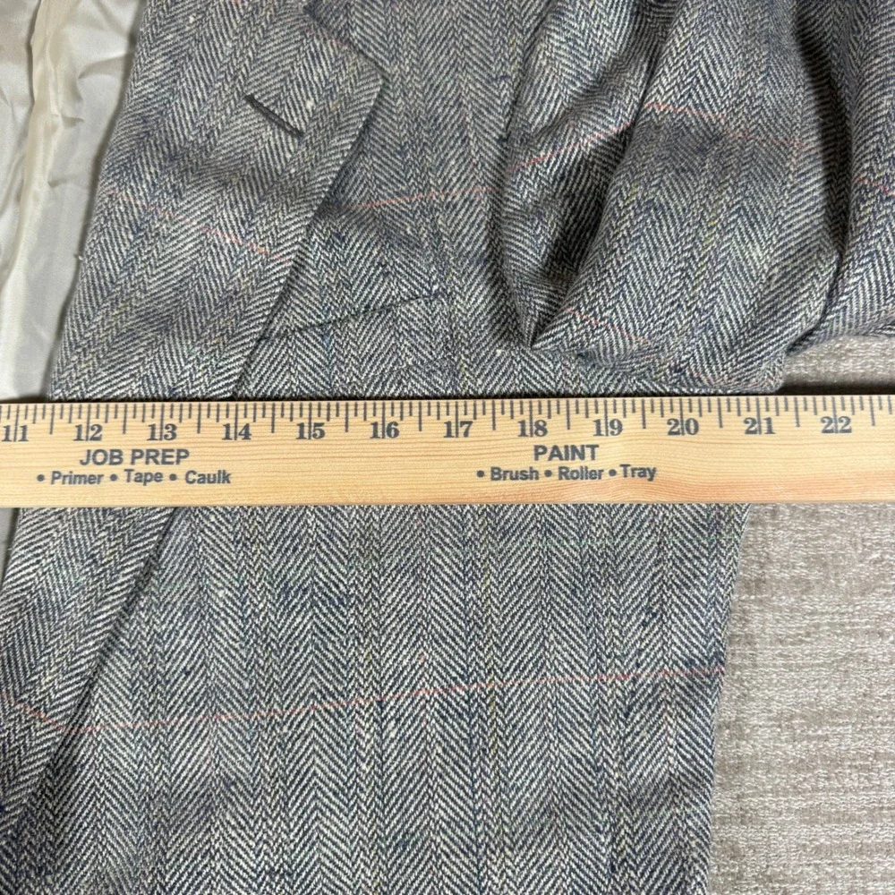 Polo Ralph Lauren Blazer Mens Gray Herringbone Tweed Wool Vintage USA 7119